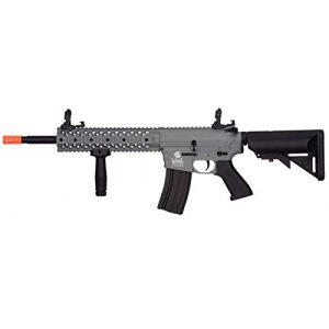 Lancer Tactical Airsoft Rifle 1 Lancer Tactical New Gen EVO 13.5" Barrel Free Float M4 Airsoft AEG (QuadRail_Gray)
