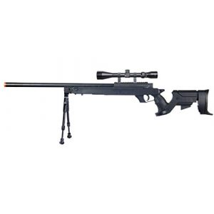 Well Airsoft Rifle 1 Well MB04 Airsoft Sniper Rifle W/Scope and Bipod - Black