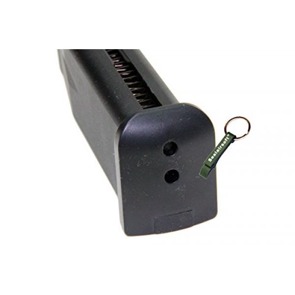 KJW Airsoft Gun Magazine 4 KJ Works 28rds Airsoft Metal 6mm GAS Magazine For KP-11 GBB Black -Mobile Ring Included