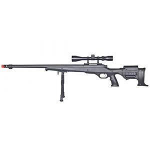 Well Airsoft Rifle 1 Well MB11 Airsoft Sniper Rifle W/Scope and Bipod - Black