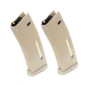 Generica Airsoft Gun Magazine 1 Airsoft Spare Parts PTS 2pcs 30/120rd Mag EPM Magazine for Tokyo Marui Recoil Shock Next Generation M4 Scar 416D AEG Dark Earth DE