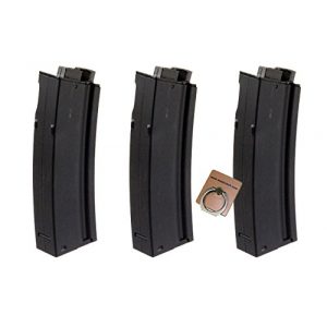 CYMA Airsoft Gun Magazine 1 CYMA 65rds Mid-Cap Magazine for MP5 MP5K Marui Classic Army G&G Airsoft AEG X 3pcs -Mobile Ring Included