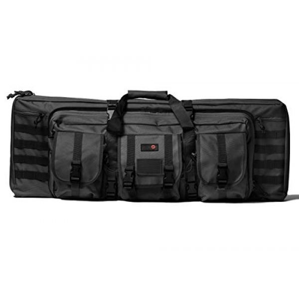 Tacticon Rifle Case 1 Double Rifle Bag | 2 Rifles + 2 Pistols Tuckable Backpack Straps | Combat Veteran Owned Company | Waterproof Padded Lockable Carbine or Long Gun Case