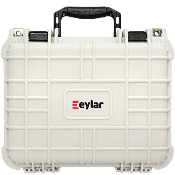 Eylar Pistol Case 3 Eylar Tactical Hard Gun Case Water & Shock Proof with Foam TSA Approved 13.37 Inch 11.62 Inch 6 Inch Storm White