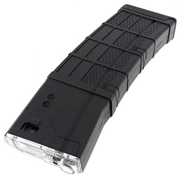 SportPro Airsoft Gun Magazine 5 SportPro CYMA 140 Round Polymer Thermold Waffle Medium Capacity Magazine for AEG M4 M16 Airsoft - Black