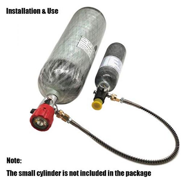 IORMAN Airsoft Gun HPA Tank 4 IORMAN 30 Cu.Ft / 4500 PSI Carbon Fiber Tank Cylinder Station with DIN Valve & Protective Bag (Empty Bottle)