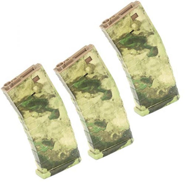 Airsoft Gang Airsoft Gun Magazine 1 Airsoft Parts APS 3pcs Hi-Cap U Mag Magazine for FMR/ASR/UAR/M4 Series AEG A-TACS FG Camo