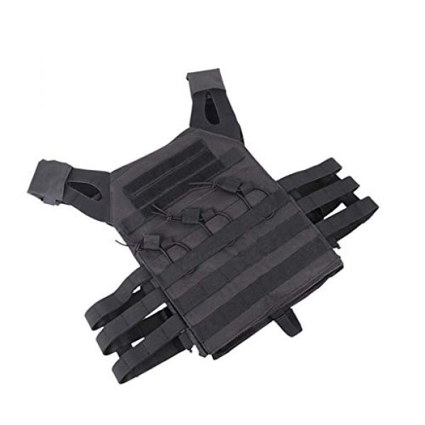 Jipemtra Airsoft Tactical Vest 7 Jipemtra Tactical Airsoft Vest for Kids Outdoor Molle Breathable JPC Vest Game Protective Vest Adjustable Modular Chest Set Vest CS Field Vest Training Vest (Black #1)