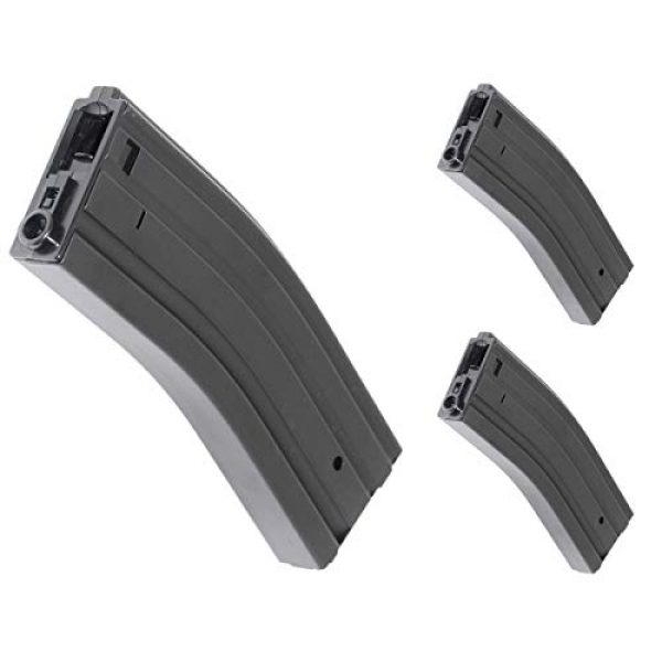 Airsoft Shopping Mall Airsoft Gun Magazine 1 Airsoft Shooting Gear 3pcs 500rd Hi-Cap Mag Magazine for G&P ICS Classic Army Tokyo Marui M4 M16 Series AEG Black