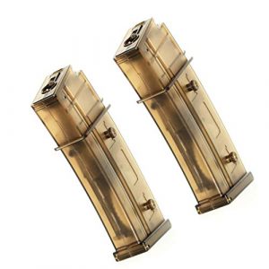 Airsoft Gang Airsoft Gun Magazine 1 Airsoft Parts 2pcs Pack CYMA 420rd Flash Mag Magazine for G36 Series AEG Semi Transparent
