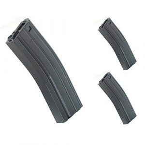 Airsoft Shopping Mall Airsoft Gun Magazine 1 Airsoft Shooting Gear 3pcs 500rd Winding Hi-Cap Mag Magazine For M-Series AEG Black