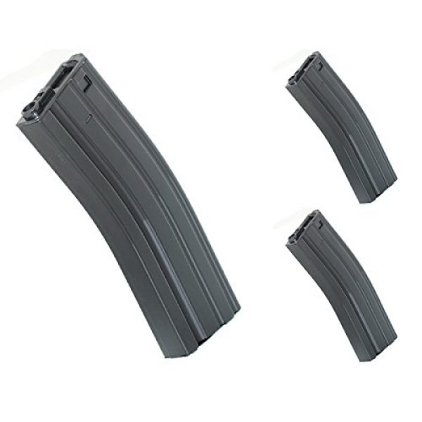 Airsoft Shopping Mall Airsoft Gun Magazine 1 Airsoft Shooting Gear 3pcs 500rd Winding Hi-Cap Mag Magazine For M-Series AEG Black