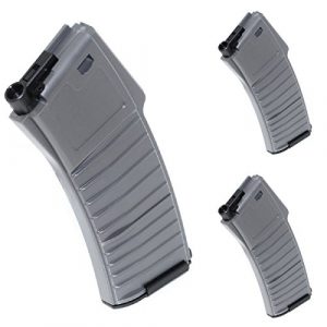 Airsoft Shopping Mall Airsoft Gun Magazine 1 Airsoft Shooting Gear 3pcs 100rd Mid-Cap Mag Magazine For PDW Series AEG Grey