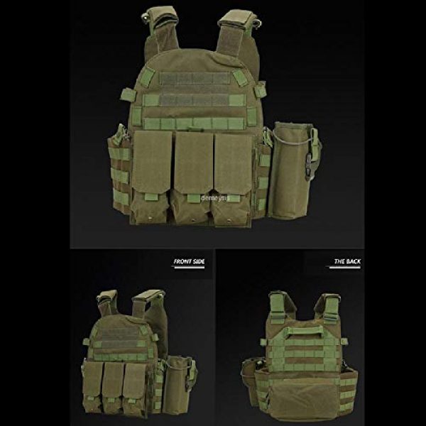 BGJ Airsoft Tactical Vest 4 Tactical Molle Vest Nylon Body Armor Hunting Plate Carrier Airsoft Paintball Vest with Magazine Pouch CS Game Combat Gear