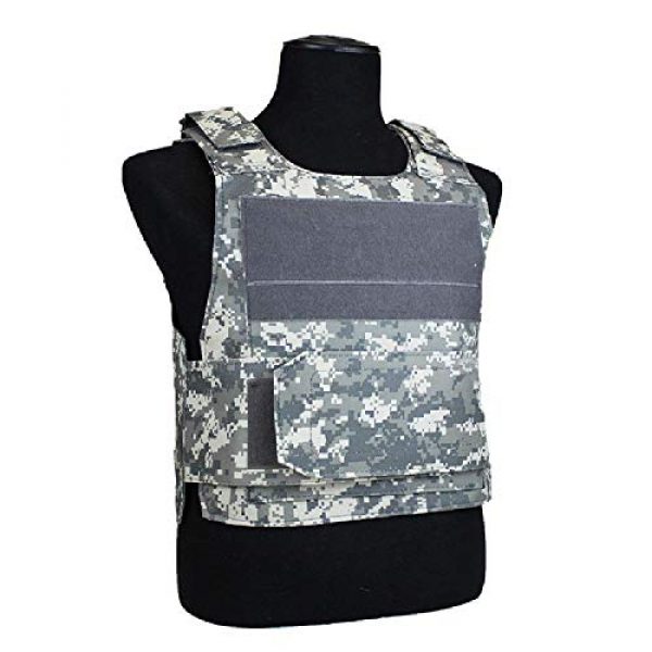 BGJ Airsoft Tactical Vest 5 BGJ Outdoor Tactical Vest Military Molle Armor Plate Waistcoat Airsoft Carrier Vest Camo Woodland Hunting Protection Combat CS Vest