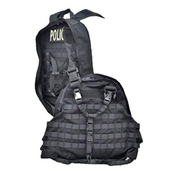 SOETAC Tactical Backpack 7 Cordura Molle System Bag Carrier Combat Army Gear Quick Release Military Invisible Tactical Vest Backpack (Black)
