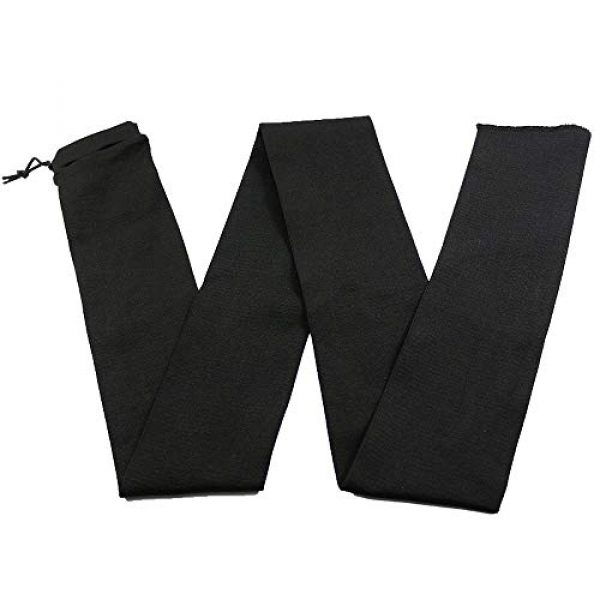 PuddingStation Rifle Case 4 PuddingStation Silicone Treated Knit Gun Sock Extra Wide 54 x 4 inches, 2-Pack Fits Rifle with Scopes, Pistol Grips & Tactical Accessories(Black)