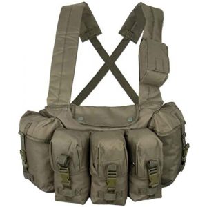 CamoOutdoor Airsoft Tactical Vest 1 Military Tactical Magazine Chest Rig Carry Vest 6 Pockets Olive