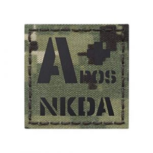 Tactical Freaky Airsoft Morale Patch 1 IR AOR2 APOS NKDA A+ NWU Type III Blood Type 2x2 Tactical Morale Hook&Loop Patch