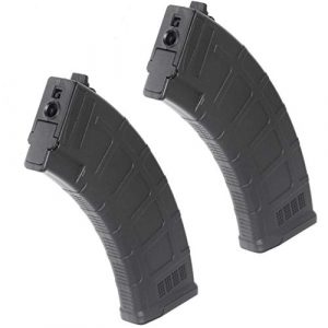 Airsoft Gang Airsoft Gun Magazine 1 Airsoft Parts CYMA 2pcs 600rd Plastic Waffle Hi-Cap Magazine for CYMA APS D-Boys ICS JG G&P Tokyo Marui AK Series AEG Black
