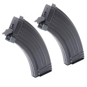 Generica Airsoft Gun Magazine 1 Airsoft Spare Parts 2pcs 500rd Mag Hi-Cap Magazine for AEG AK-Series Black