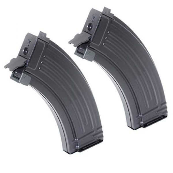Generica Airsoft Gun Magazine 1 Airsoft Spare Parts 2pcs 500rd Mag Hi-Cap Magazine for AEG AK-Series Black