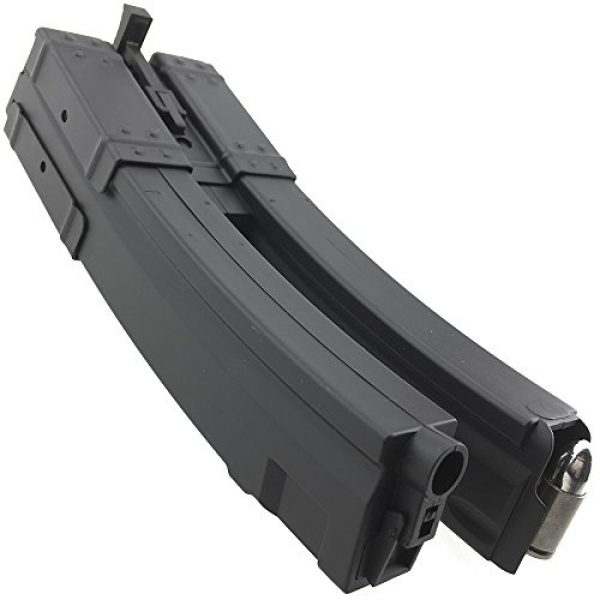 SportPro Airsoft Gun Magazine 6 SportPro 560 Round Polymer Double High Capacity Magazine for AEG MP5 Airsoft - Black