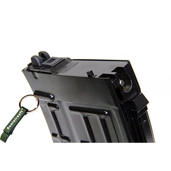 WE Airsoft Gun Magazine 2 WE 21rds Airsoft Gas Magazine For SVD ACE-VD Series GBB Black -Mobile Ring Included