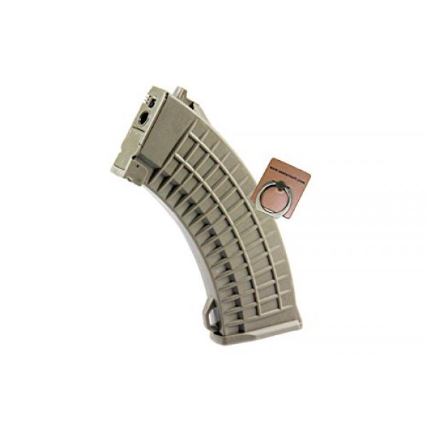 CYMA Airsoft Gun Magazine 2 CYMA AK 550rds Hi Cap Waffle Magazine for AK47 Airsoft AEG (Dark Earth) X 3pcs -Mobile Ring Included