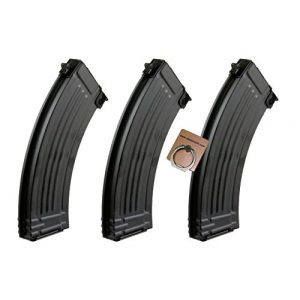 CYMA Airsoft Gun Magazine 1 CYMA AK 600rds Metal Magazine for Airsoft Marui Std AKS74 AKS47 AK series AEG X 3pcs -Mobile Ring Included