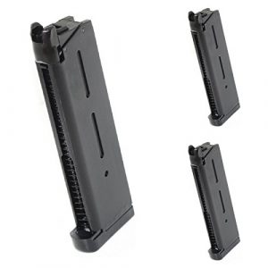 Airsoft Shopping Mall Airsoft Gun Magazine 1 Airsoft Shooting Gear ARMY 3pcs 27rd Mag Magazine For R26 1911 GBB Pistol Black