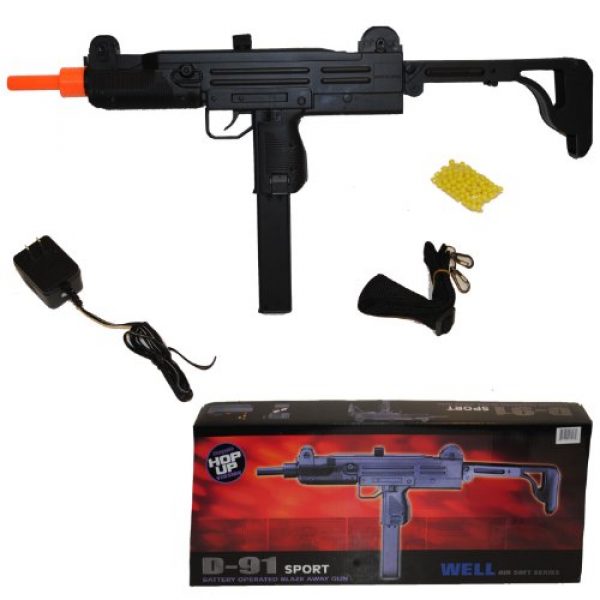 Well Airsoft Rifle 1 Well d91 uzi - aeg automatic electric airsoft gun + battery + charger(Airsoft Gun)