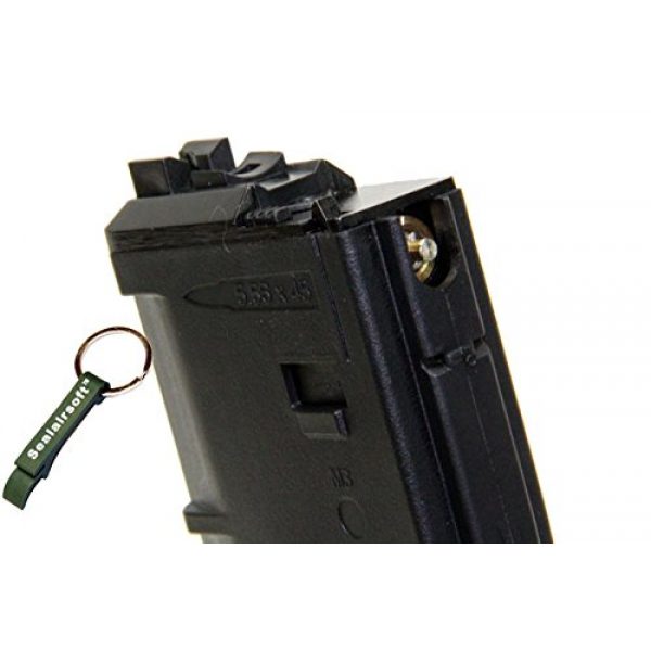 WE Airsoft Gun Magazine 2 WE 30rds Airsoft Gas Magazine MSK/ACR MUSOKEN GBB Black -Mobile Ring Included