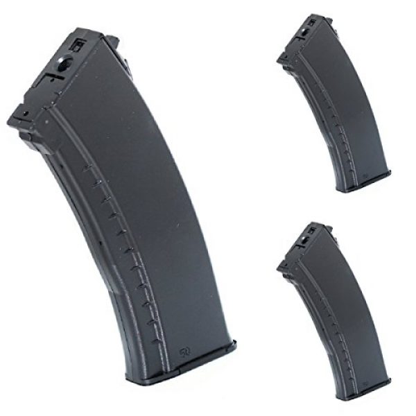 Airsoft Shopping Mall Airsoft Gun Magazine 1 Airsoft Shooting Gear 3pcs 600rd Winding Hi-Cap Mag Magazine For AK74 Series AEG Black