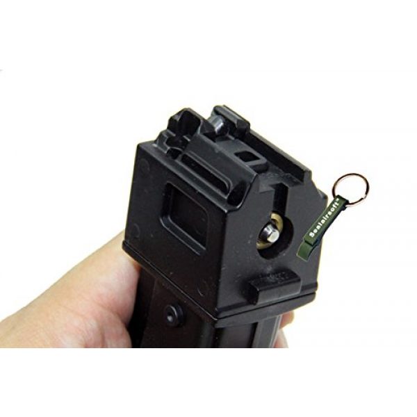 KJW Air Gun Magazine 3 KJ Works 22rds Airsoft Metal 6mm GAS Magazine For KC-02 .22 GBB Black -Mobile Ring Included