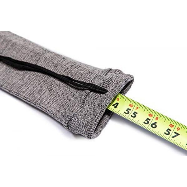 TLO Outdoors Rifle Case 5 TLO Outdoors Knit Gun Sock - for Rifle, Shotgun, and Gun Storage and Protection Accessories - Silicon Treated, Moisture Resistant, 52 Inches Long with Drawstring [Gray]