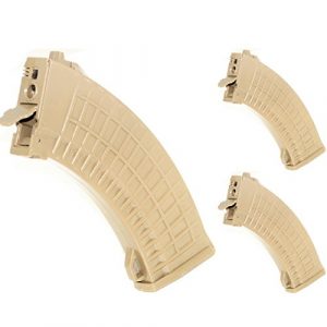 Airsoft Shopping Mall Airsoft Gun Magazine 1 Airsoft Shooting Gear 3pcs Pack CYMA 550rd Hi-Cap Waffle Magazine for AK-Series AEG Khaki Tan