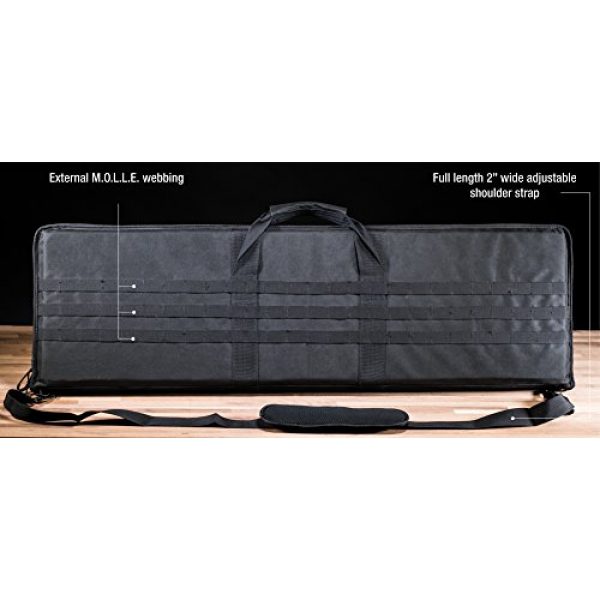 Smith & Wesson Rifle Case 3 Smith & Wesson M&P Pro Tac Padded Rifle Case with Ballistic Fabric Construction and External Pockets for Shooting, Range, Storage and Transport