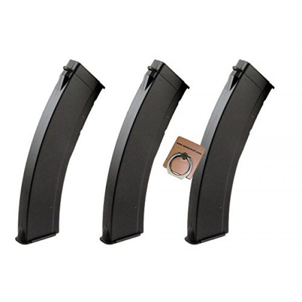 CYMA Airsoft Gun Magazine 1 CYMA Mid-Cap 200rd Magazine for RPK74 Airsoft AEG (Black) X 3pcs -Mobile Ring Included