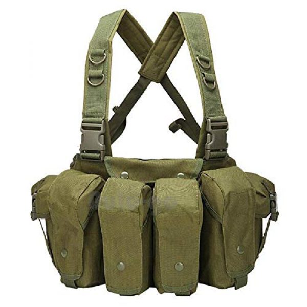BGJ Airsoft Tactical Vest 7 BGJ Tactical Vest Airsoft Ammo Chest Rig AK 47 Magazine Carrier Camouflage Combat Vest Tactical Military Army Equipment