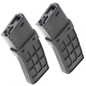 Airsoft Gang Airsoft Gun Magazine 1 Airsoft Parts CYMA 2pcs 450rd Waffle Mag Hi-Cap Magazine for APS D-Boys Tokyo Marui ICS Classic Army G&P M4 M16 Series AEG Black