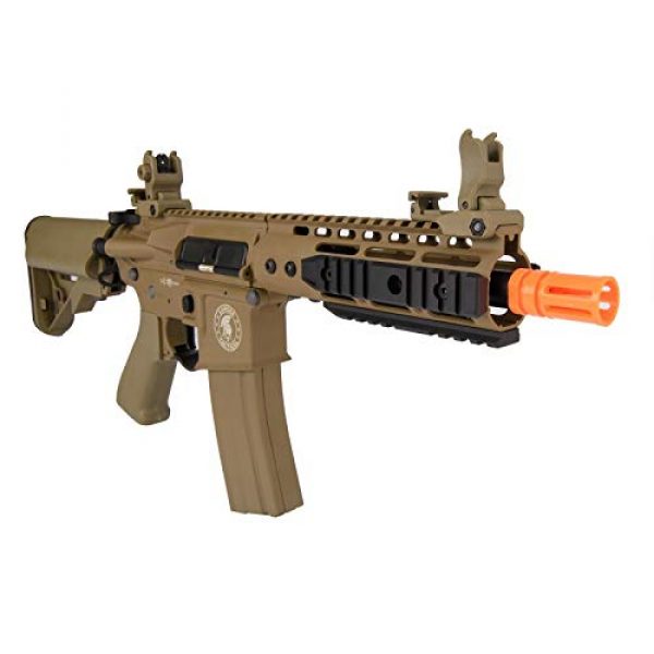Lancer Tactical Airsoft Rifle 6 Lancer Tactical Proline 9" KeyMod with Picatinny Carbine AEG Airsoft Rifle Tan 395 FPS