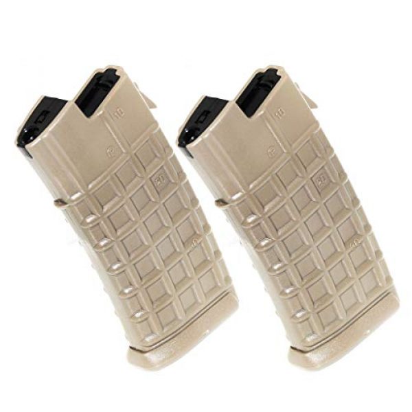 Generic Airsoft Gun Magazine 1 Airsoft Spare Parts Battleaxe 2pcs 330rd Map Hi-Cap Magazine for JG Classic Army Tokyo Marui AUG Tan