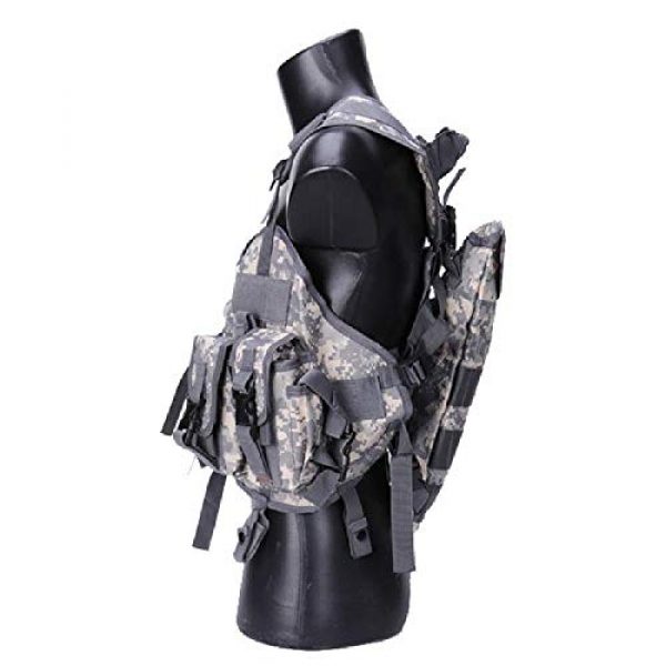BGJ Airsoft Tactical Vest 6 Tactical Police Military Vest Wargame Sports Wear Airsoft Paintball Carrier Strike Vest with Water Bag