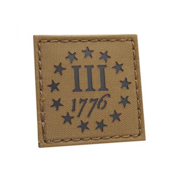 Tactical Freaky Airsoft Morale Patch 1 Coyote IR 1776 Three Percenter 2x2 American Revolution 2A Patriot USA Morale Tactical Patch