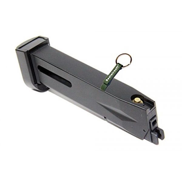 KJW Airsoft Gun Magazine 2 KJ Works 24rds Airsoft Metal 6mm CO2 Magazine For P226 KP01 GBB -Mobile Ring Included
