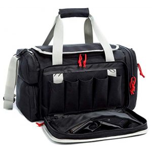 AUMTISC Pistol Case 1 AUMTISC Pistol Range Bag Tactical Shooting Gun Range Bag with Penty of Room for Handguns Lightweight Durable