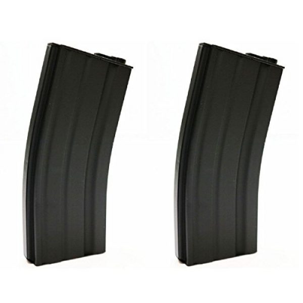 Airsoft Shopping Mall Airsoft Gun Magazine 1 Airsoft Shooting Gear 2pcs Pack E&C 160rd Mid-Cap Magazine for M-Series AEG Black