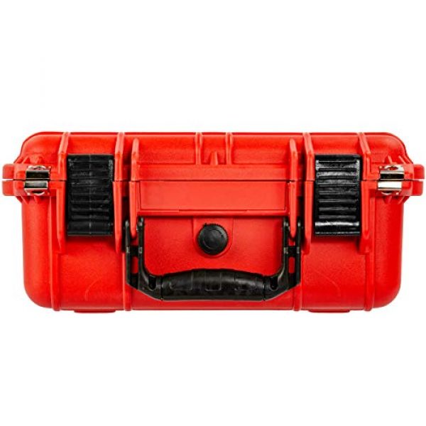 Eylar Pistol Case 5 Eylar Tactical Hard Gun Case Water & Shock Proof with Foam 13.37 inch 11.62 inch 6 inch Red