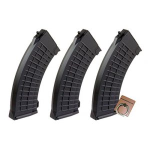 CYMA Airsoft Gun Magazine 1 CYMA AK74 500rd Wire Pull Mag for AEG AK BK X 3pcs -Mobile Ring Included